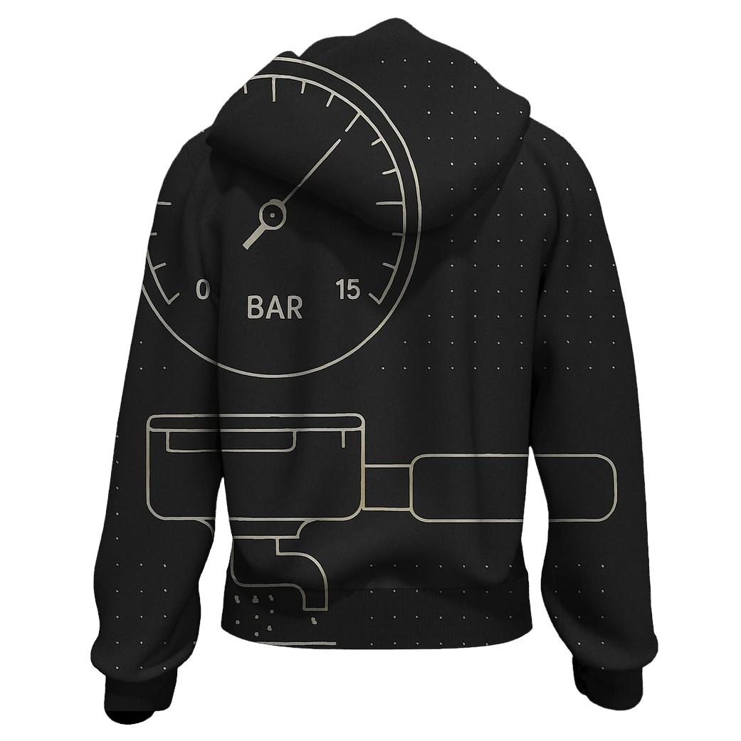 Espresso Gauge Diagram zip-up hoodies