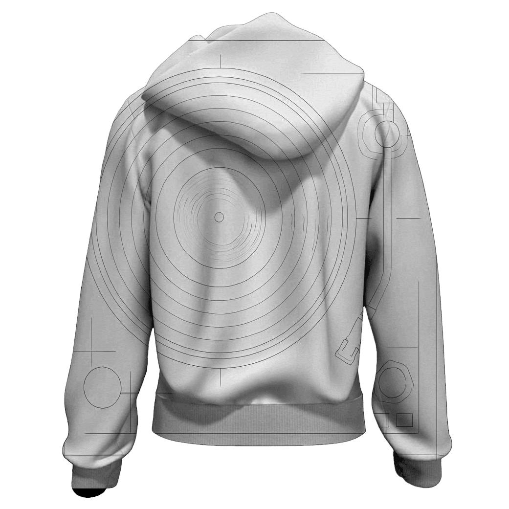 Monochrome Turntable Blueprint hoodies fashion