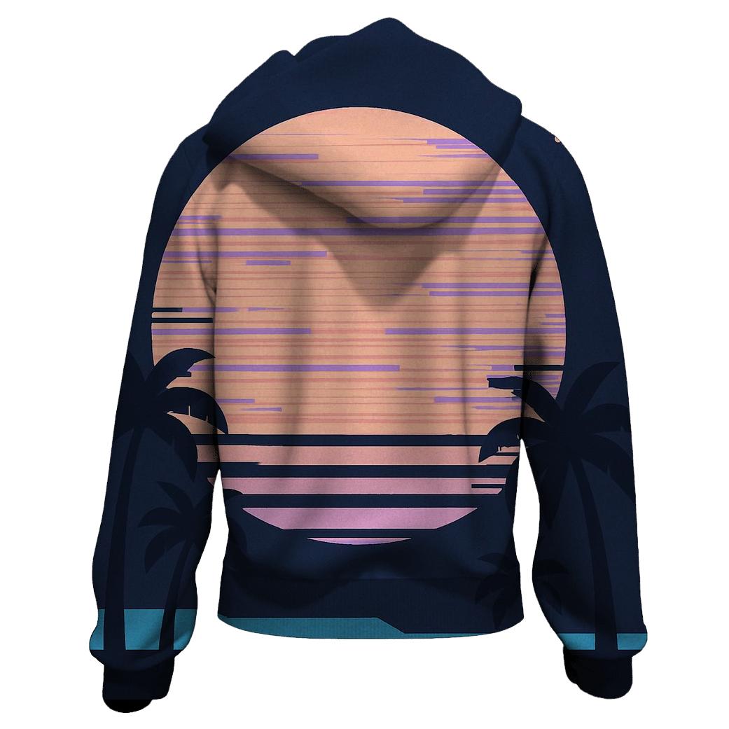 VHS Moonrise Scanlines designer hoodies