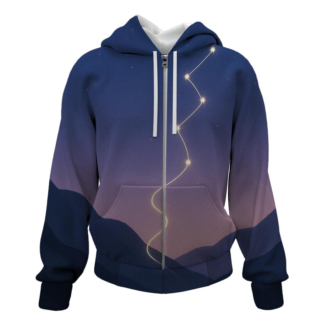 Mountain Path Constellation Thread pullover hoodies