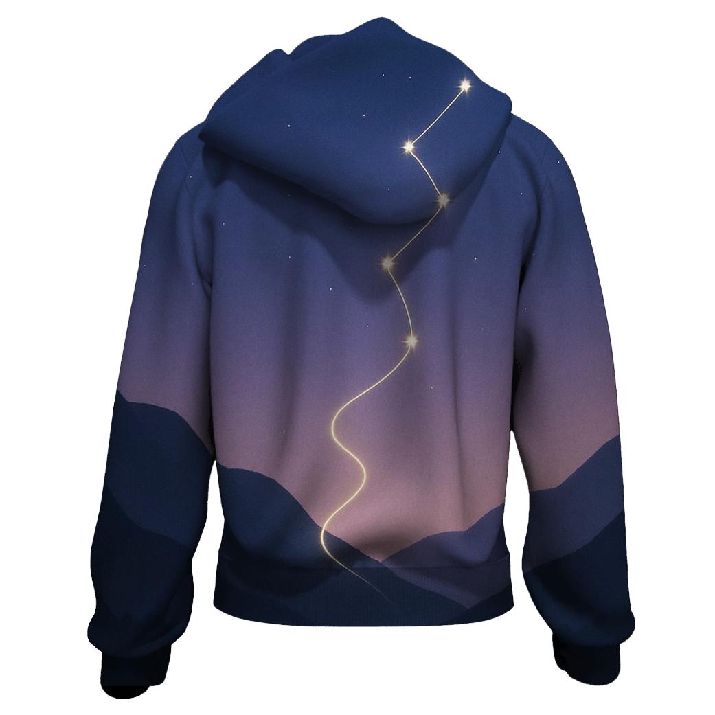 Mountain Path Constellation Thread pullover hoodies
