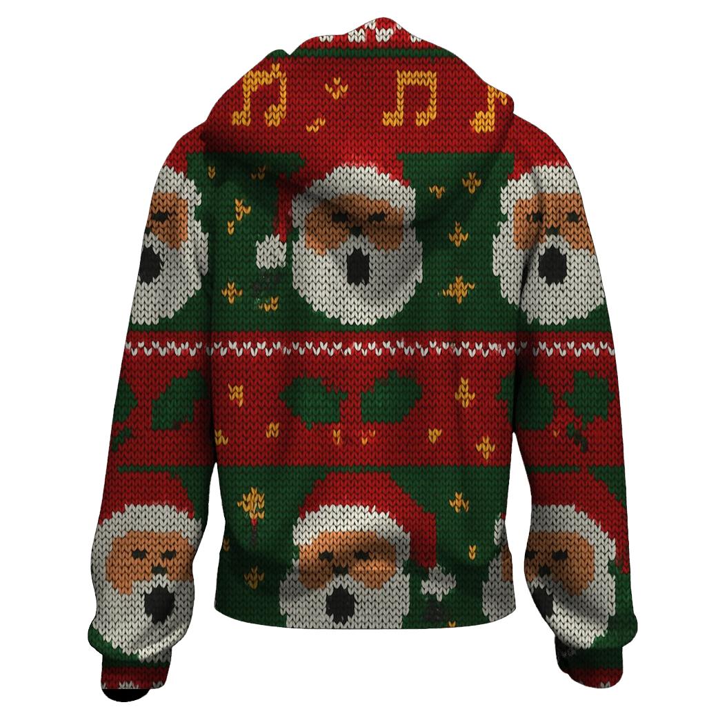 Carol Choir Santa Sweater Bands Design graphic hoodies