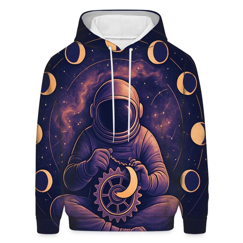 Moon Phase Clockmaker Nebula premium hoodies