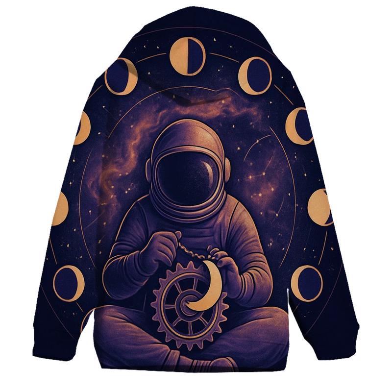 Moon Phase Clockmaker Nebula premium hoodies