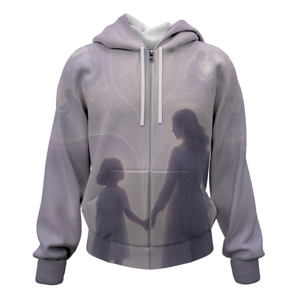 Threads Of Light Between Generations graphic hoodies