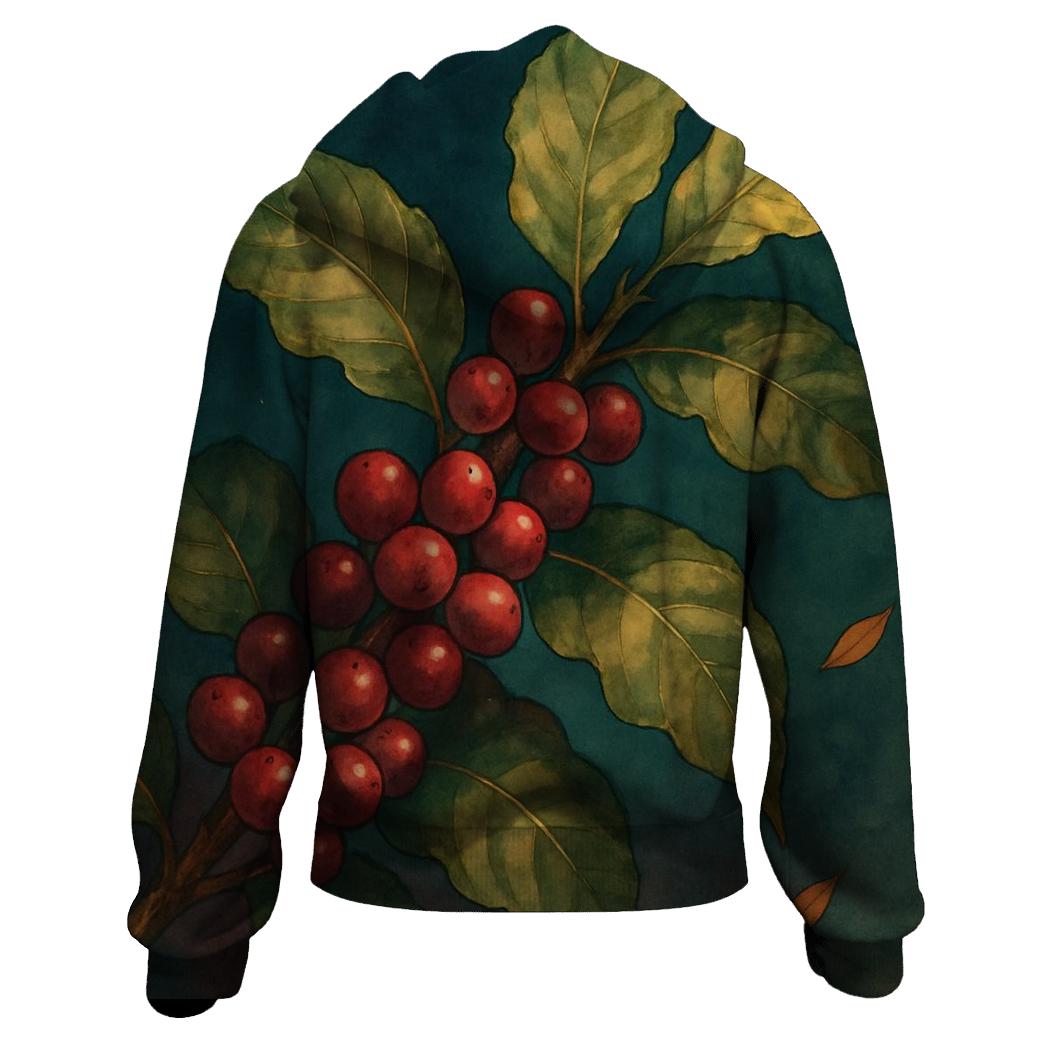 Coffee Cherry Night Branch graphic hoodies
