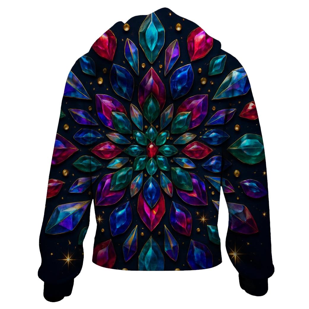 Jewel Prism Bloom Mandala lightweight hoodies