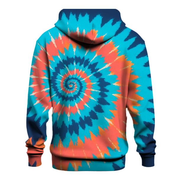 Solar Flare Spiral Overdye Whorl printed hoodies