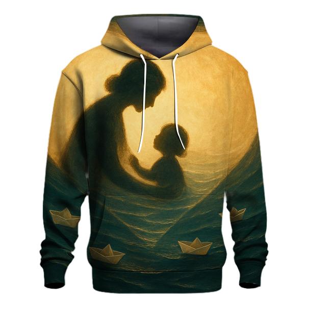 The Safe Harbor Within Her Heart embroidered hoodies