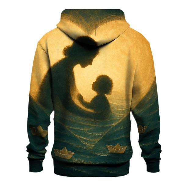 The Safe Harbor Within Her Heart embroidered hoodies