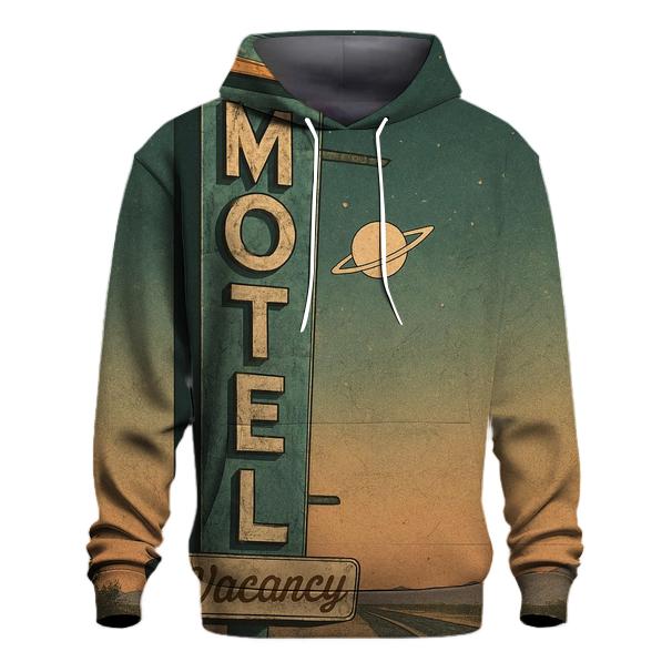 Vintage Space Age Motel Sign heavyweight hoodies