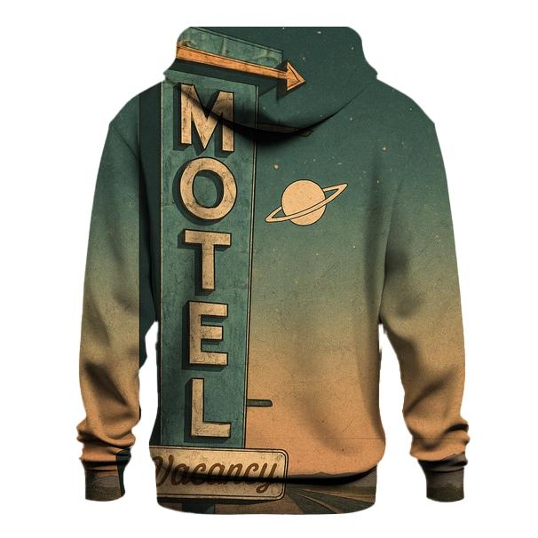 Vintage Space Age Motel Sign heavyweight hoodies