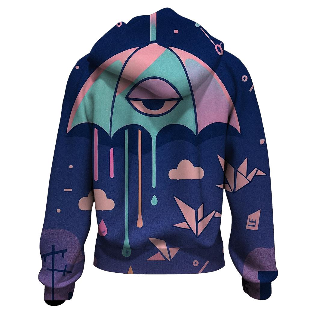 The Umbrella That Forgot Rain zip-up hoodies