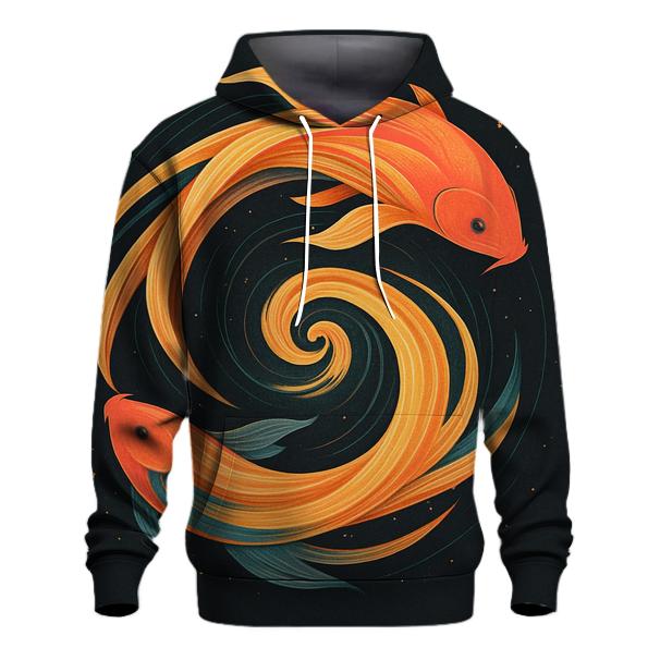 Solar Wind Koi Spiral zip-up hoodies
