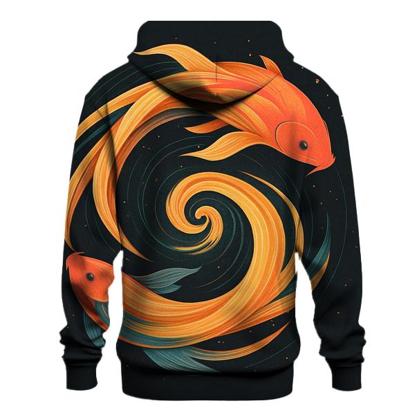 Solar Wind Koi Spiral zip-up hoodies