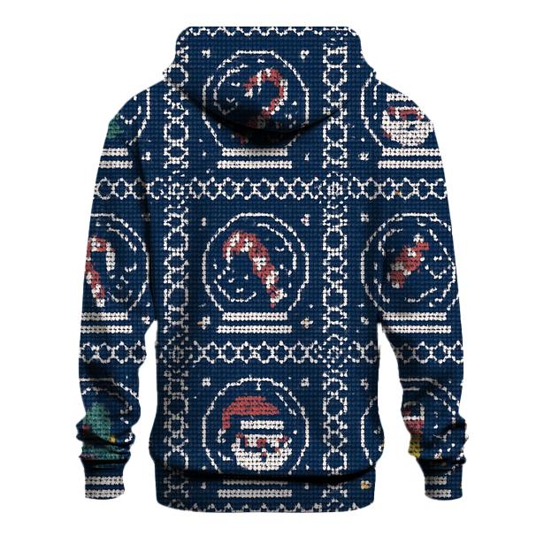 Tinsel Tornado Snow Globe Grid Design custom hoodies