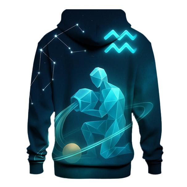 Aquarius Water Bearer Orbit Pour printed hoodies