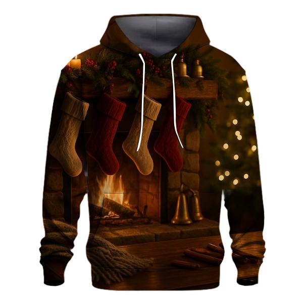 Candlelit Hearth And Evergreen Stockings hoodies fashion