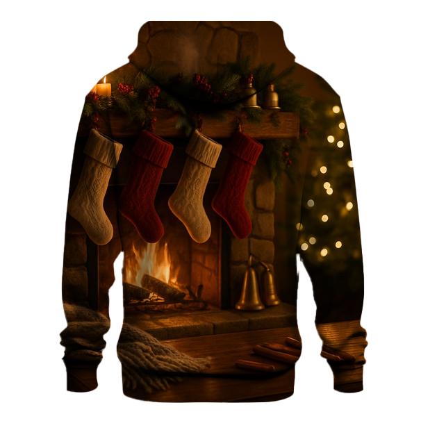 Candlelit Hearth And Evergreen Stockings hoodies fashion