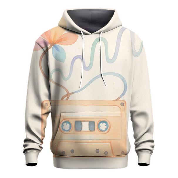 Watercolor Cassette Bloom lightweight hoodies