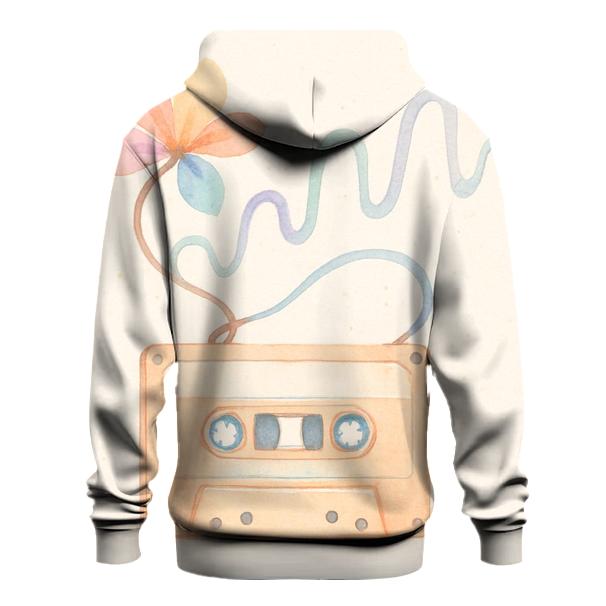 Watercolor Cassette Bloom lightweight hoodies