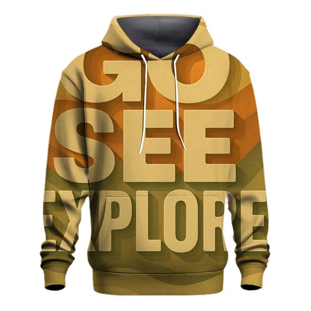 Desert Mirage Typography Atlas printed hoodies