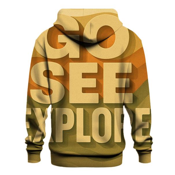 Desert Mirage Typography Atlas printed hoodies