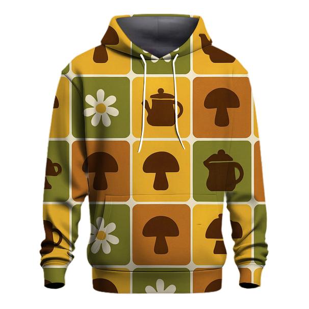 Avocado Kitchen Tile Mosaic printed hoodies