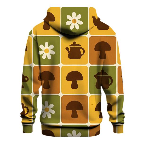 Avocado Kitchen Tile Mosaic printed hoodies