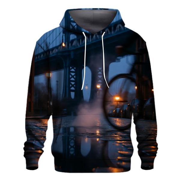 Rain Polished Cobblestones In DUMBO With Manhattan Bridge graphic hoodies