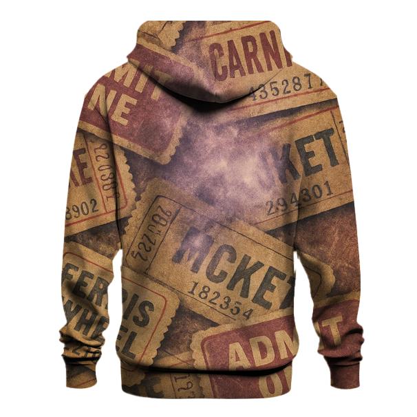 Weathered Cosmic Carnival Ticket Collage hoodie designs