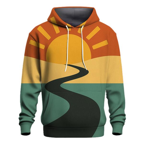 Desert Roadtrip Horizon Blocks premium hoodies