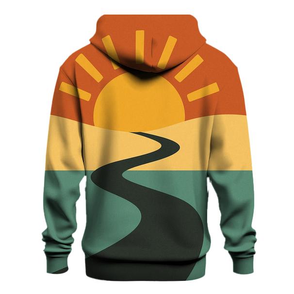 Desert Roadtrip Horizon Blocks premium hoodies