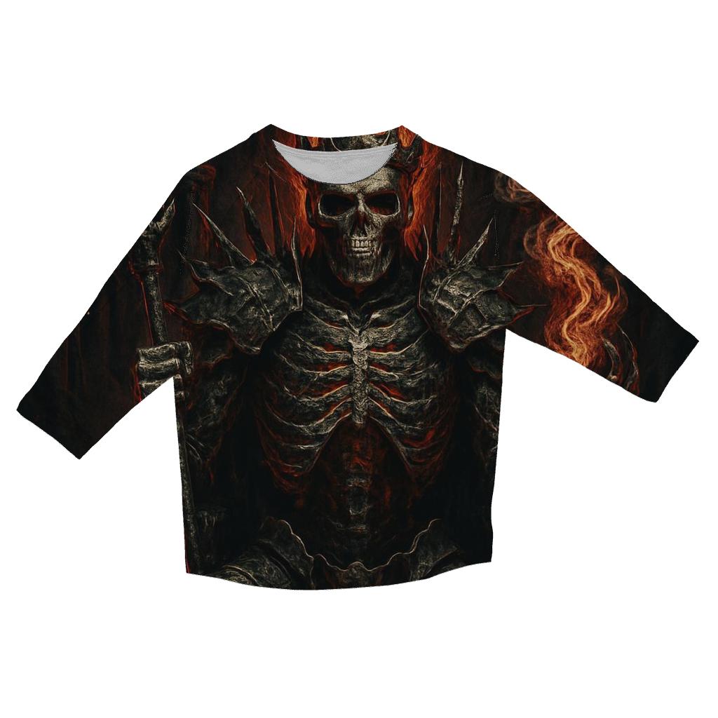 Throne Of The Molten Bone Monarch custom 3/4 sleeve shirts