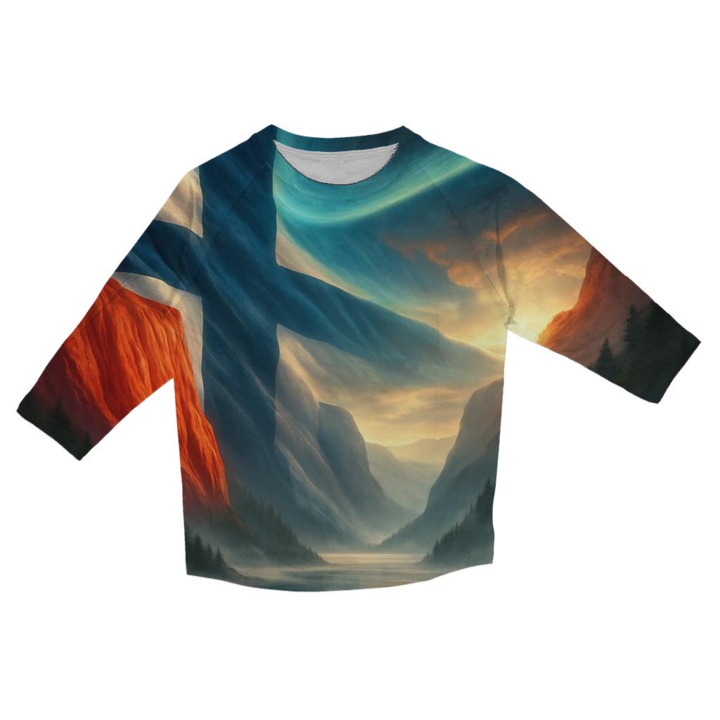Aurora Fjord Flag Of Norway trendy 3/4 sleeve tops