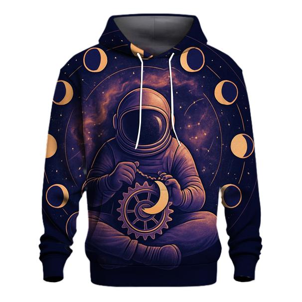Moon Phase Clockmaker Nebula designer hoodies