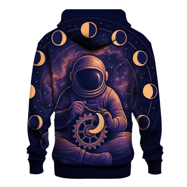 Moon Phase Clockmaker Nebula designer hoodies