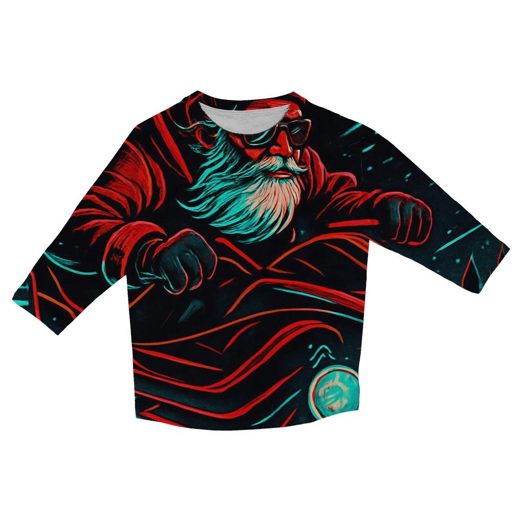 Neon Midnight Sleigh Rider personalized 3/4 sleeve tees