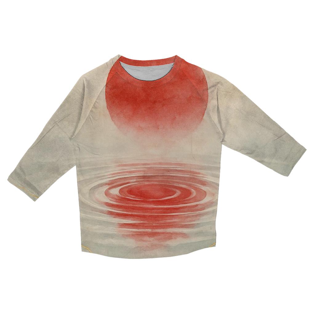 Kintsugi Wave Banner Of Japan stylish quarter sleeve tops