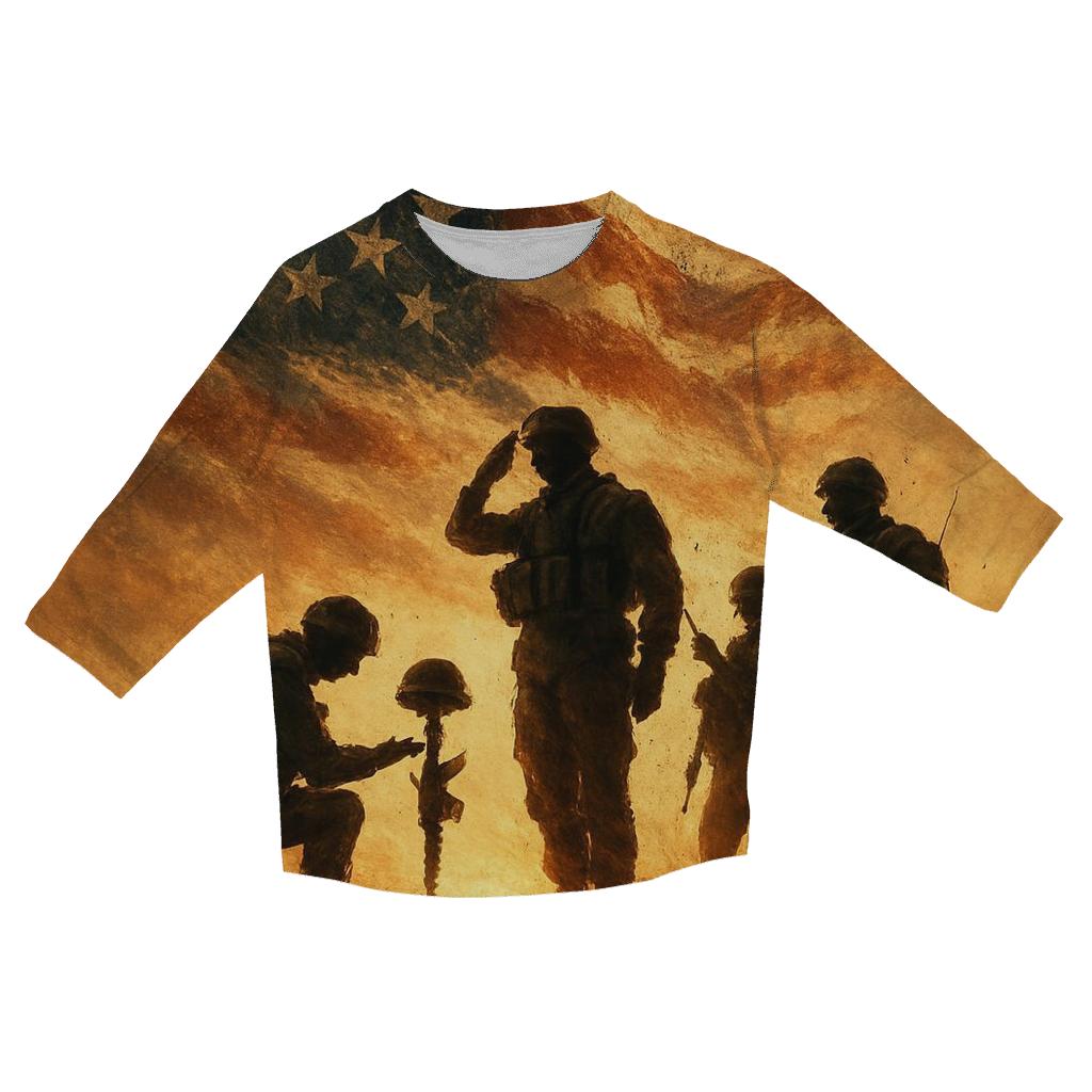 Desert Oath Beneath A Torn Banner Sky trendy 3/4 sleeve tops