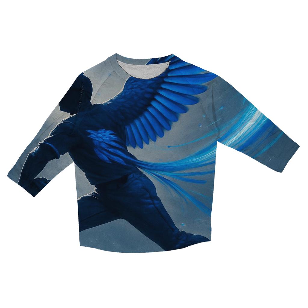 Midnight Arc Slider With Blue Jays Wings fashion 3/4 sleeve shirts