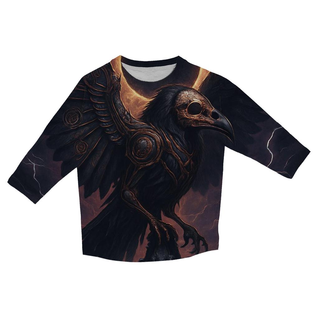 Raven Of The Copper Eclipse stylish quarter sleeve tops
