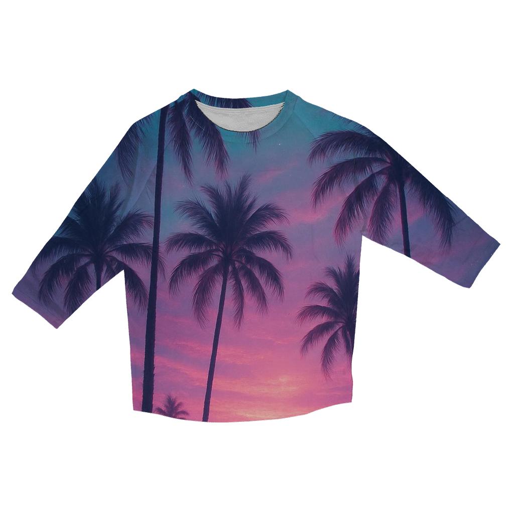 Aurora Palm Mirage designer 3/4 sleeve blouses