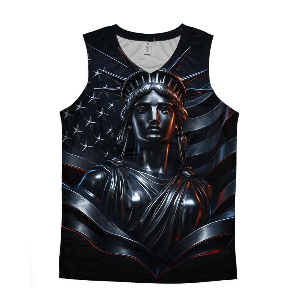 Chrome Liberty Wave personalized athletic tanks