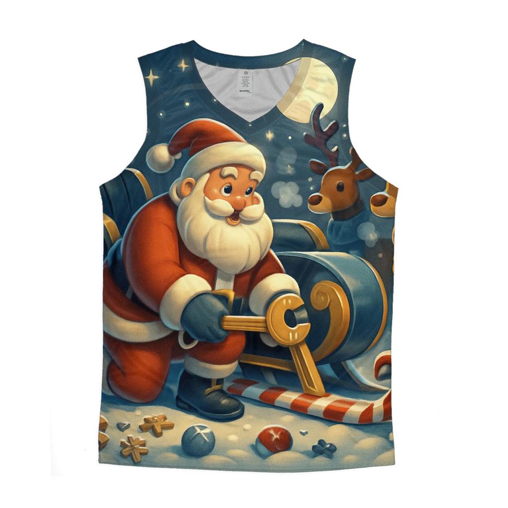 Midnight Sleigh Repair Pit Stop sports performance tank tops