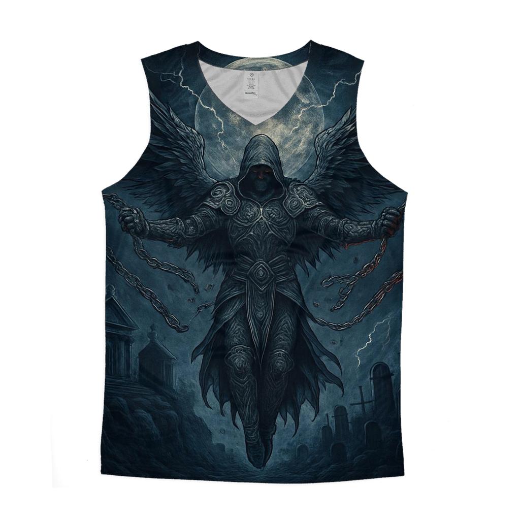 The Moonlit Seraph Of Broken Chains stylish racerback tanks