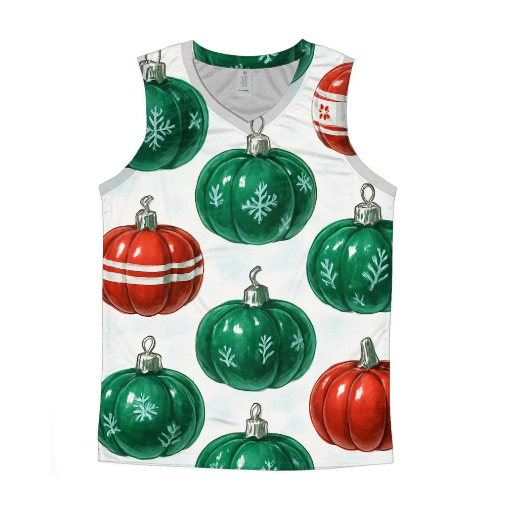 Ornament Pumpkin Grid On White Background cotton sleeveless tops