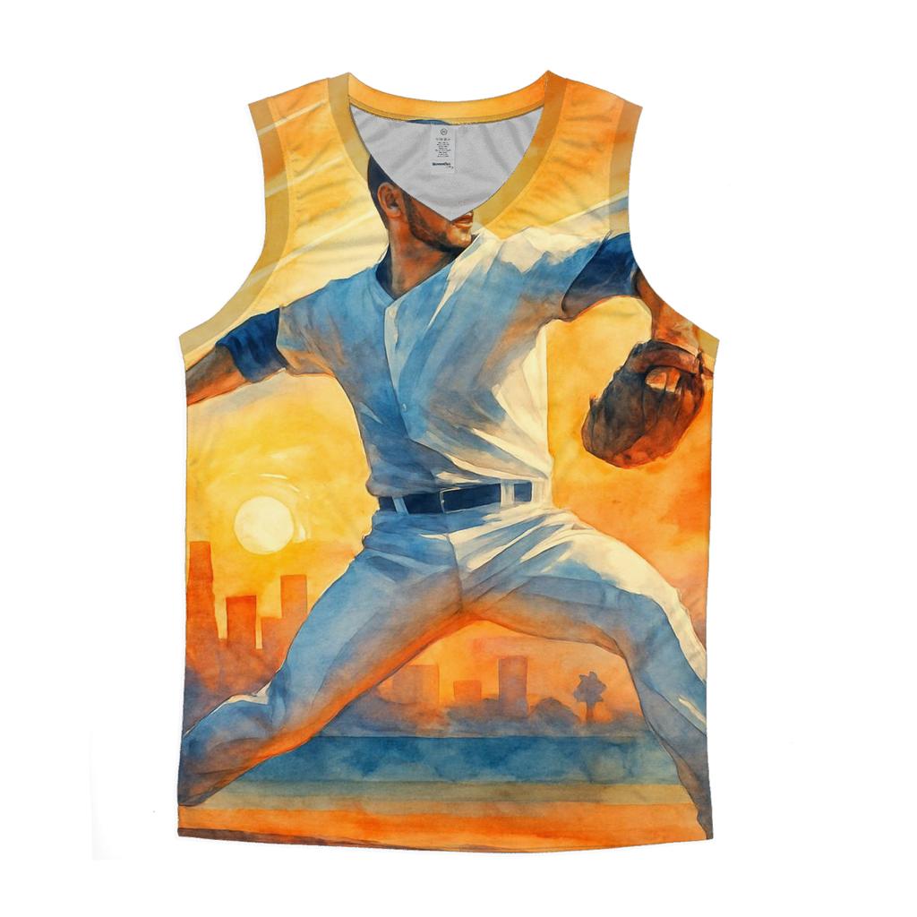 Sunset Arc Over The Outfield designer workout tanks