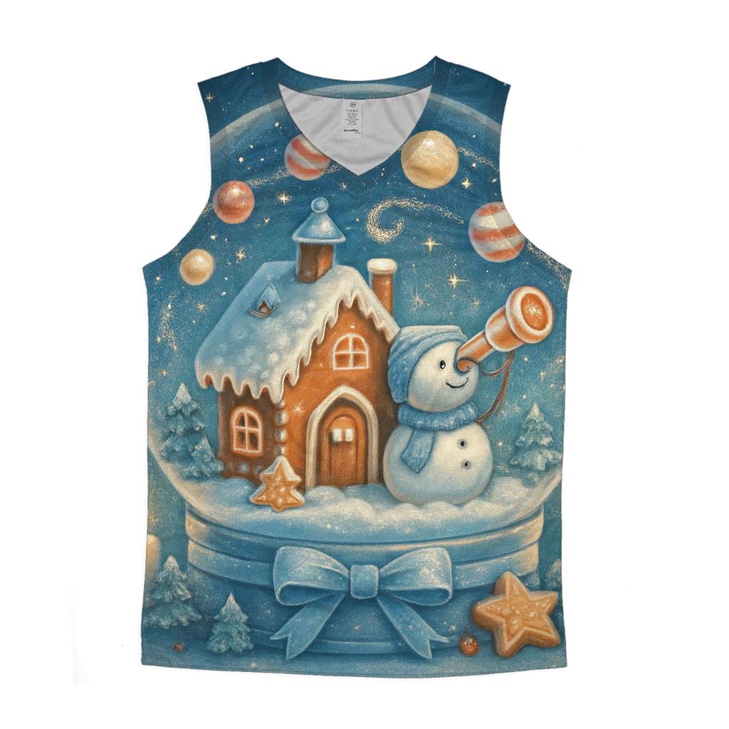 Gingerbread Observatory Snow Globe sports performance tank tops