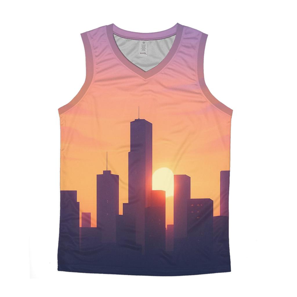 Skyglass City Afterglow stylish racerback tanks